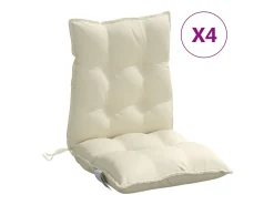 Best Clicnbuy Cojines para silla con respaldo bajo 4 unidades tela Oxford Crema