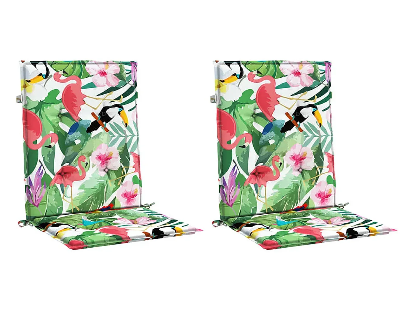 Clicnbuy Ropa De Casa-Cojines para silla con respaldo bajo 2 unidades tela Multicolor