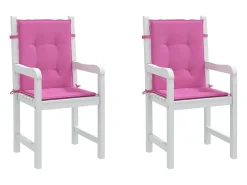 Clearance Clicnbuy Cojines para silla con respaldo bajo 2 unidades tela Rosa