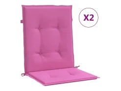 Clearance Clicnbuy Cojines para silla con respaldo bajo 2 unidades tela Rosa