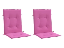 Clearance Clicnbuy Cojines para silla con respaldo bajo 2 unidades tela Rosa