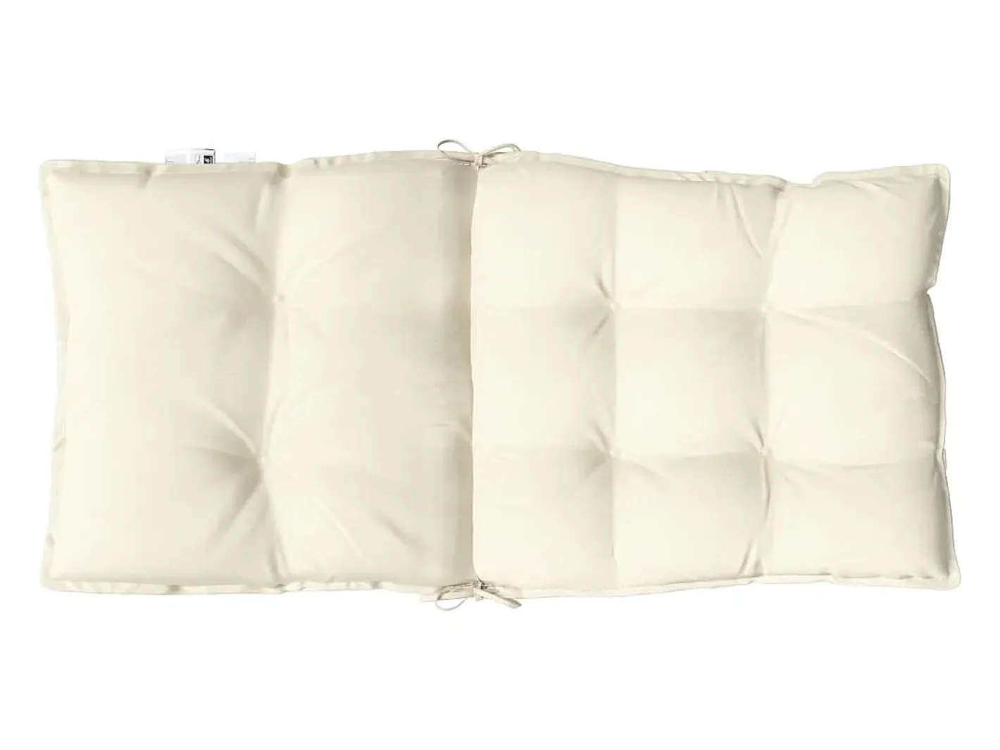 New Clicnbuy Cojines para silla con respaldo bajo 2 unidades tela Oxford Crema