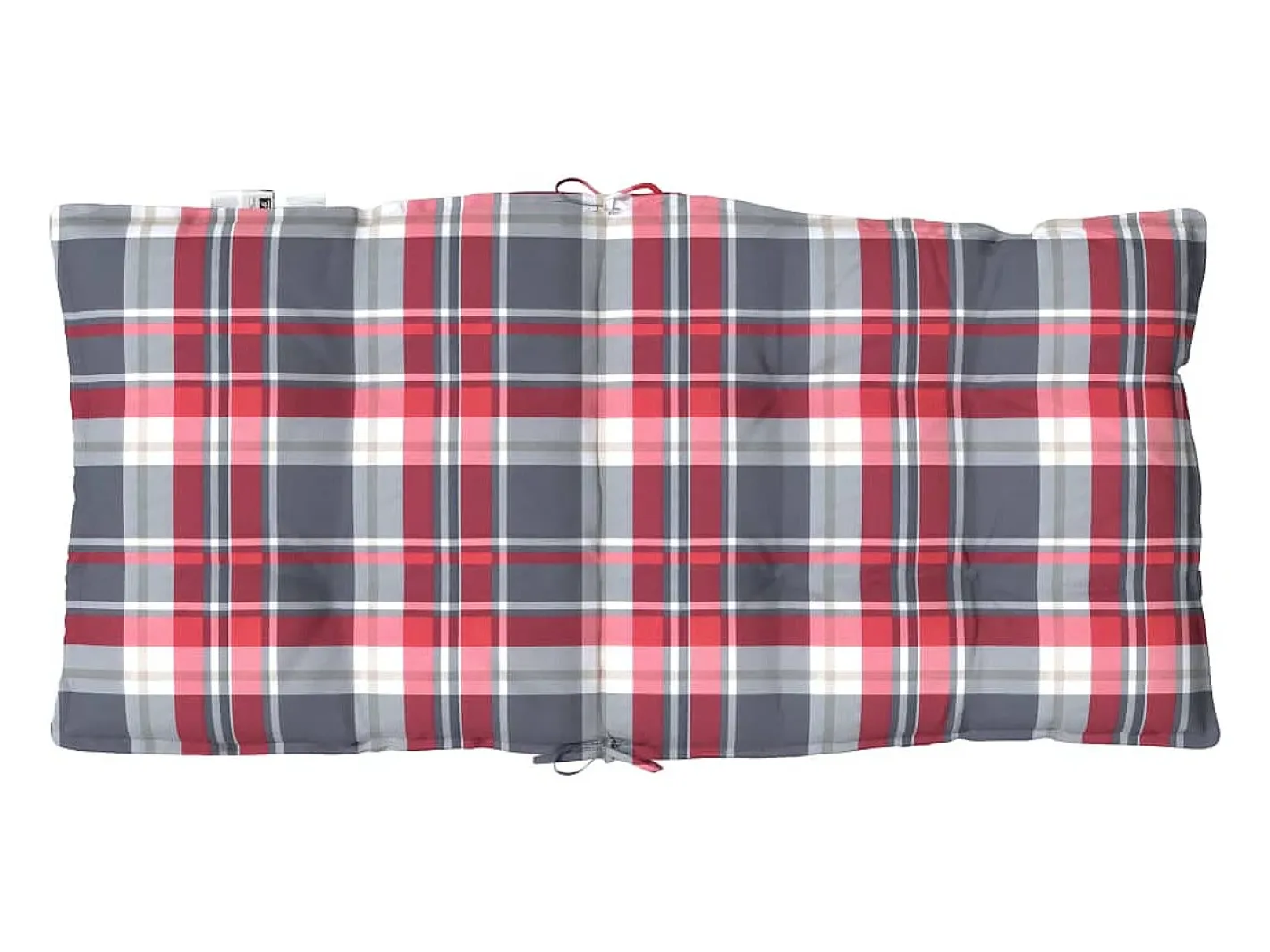 Clicnbuy Cojines para silla respaldo bajo 4 unidades tela Oxford cuadros rojo Multicolor Best