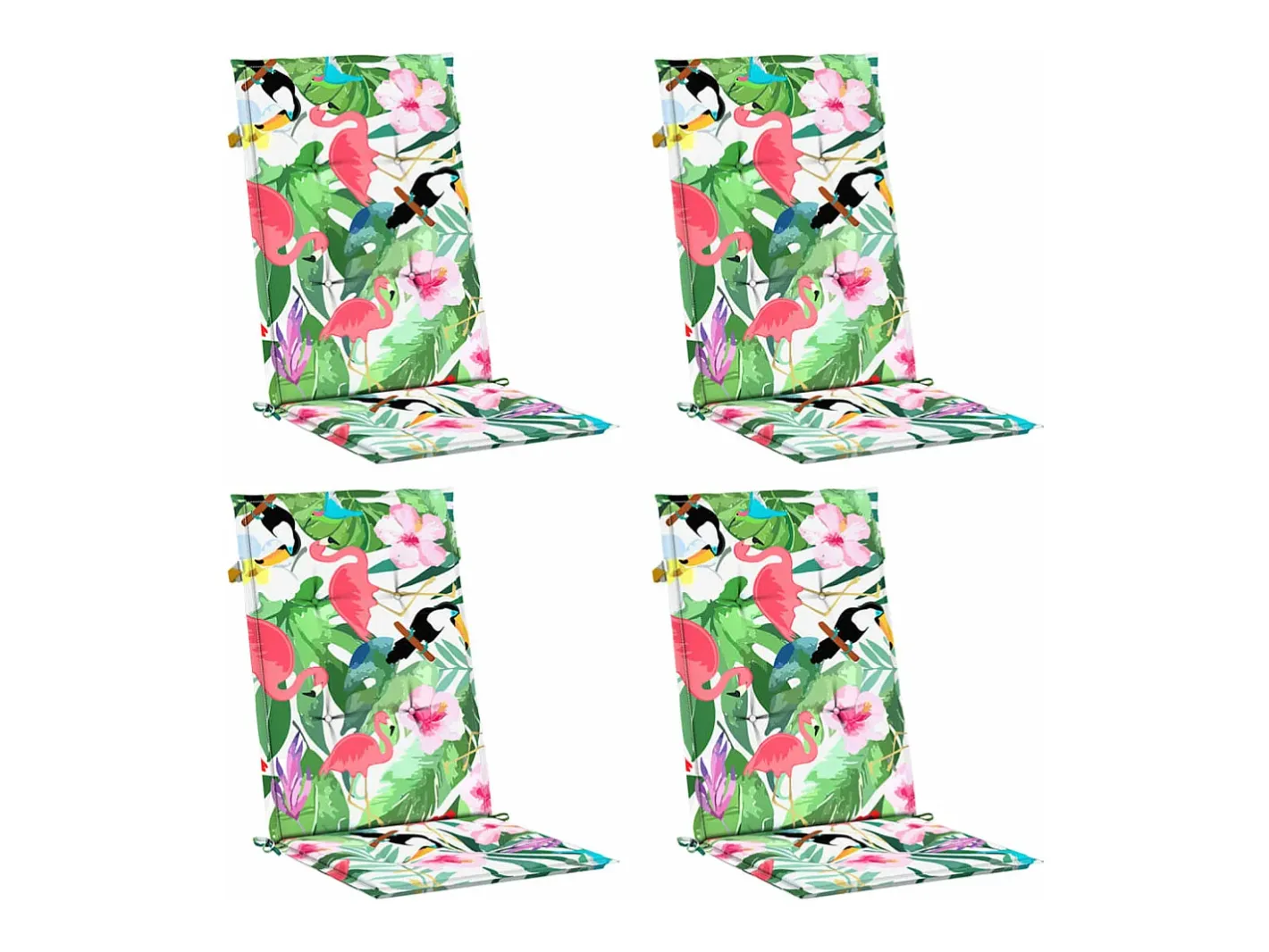 Online Clicnbuy Cojines para sillas con respaldo alto 4 unidades tela Multicolor