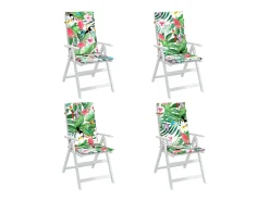 Online Clicnbuy Cojines para sillas con respaldo alto 4 unidades tela Multicolor