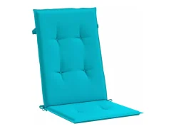 Clicnbuy Cojines para sillas con respaldo alto 2 unidades tela turquesa Azul turquesa Hot