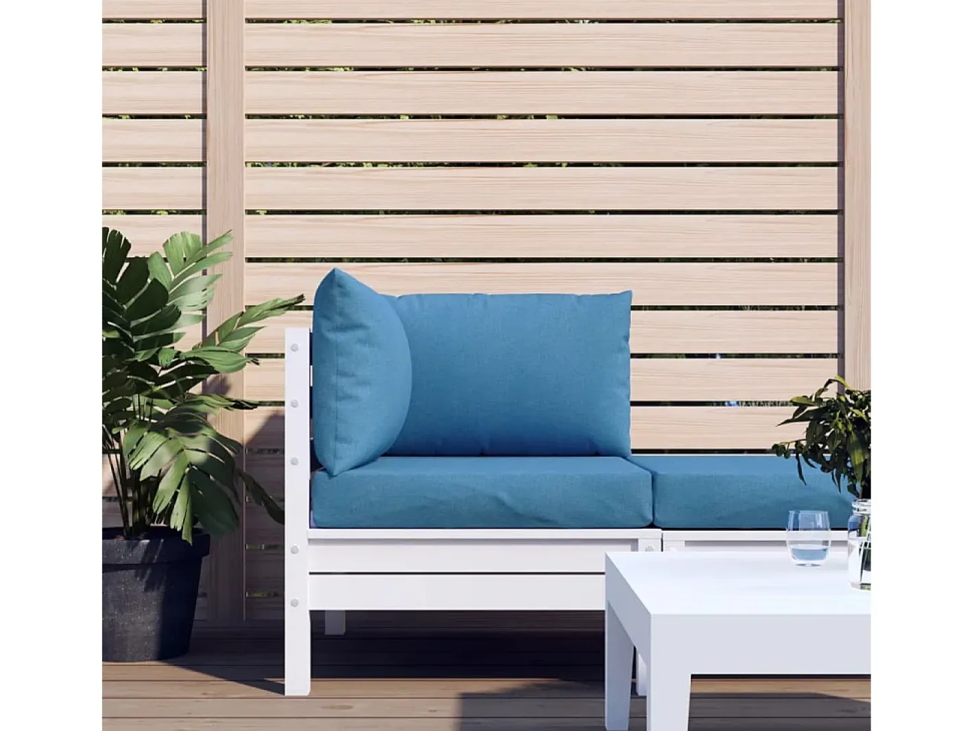 Ropa De Casa-Cojines para sofá de palets 3 uds tela melange ES126602 Azul