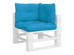 Clicnbuy Cojines para sofá de palets 3 unidades tela Azul