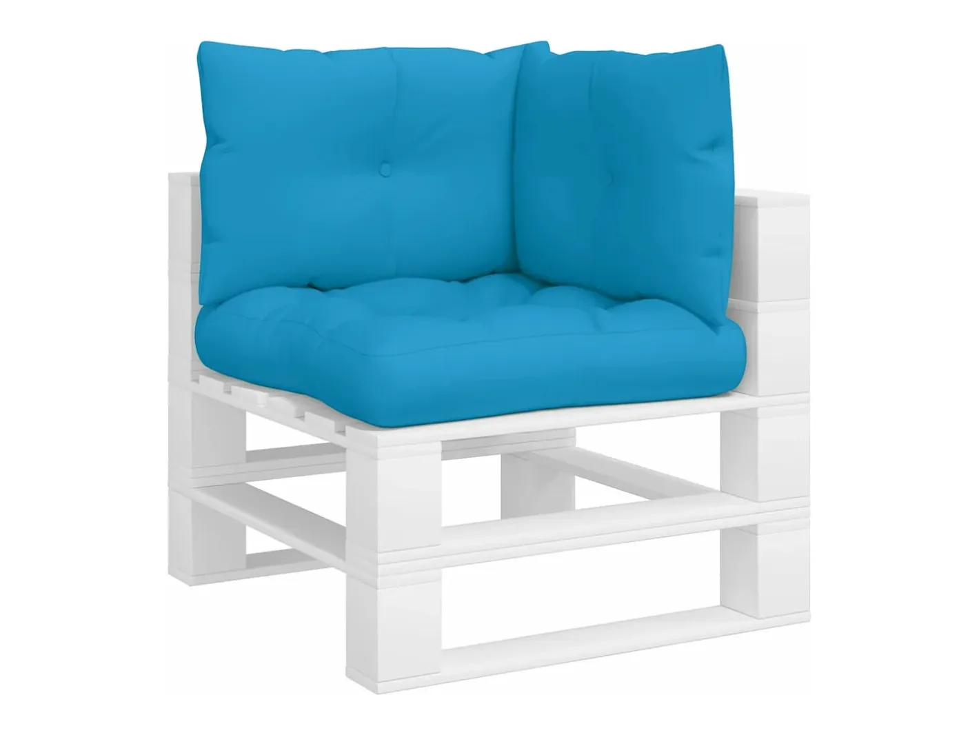 Clicnbuy Cojines para sofá de palets 3 unidades tela Azul
