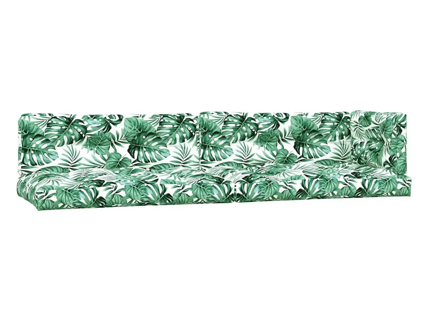 Clicnbuy Ropa De Casa-Cojines para sofá de palets 5 unidades tela estampado de hojas Multicolor