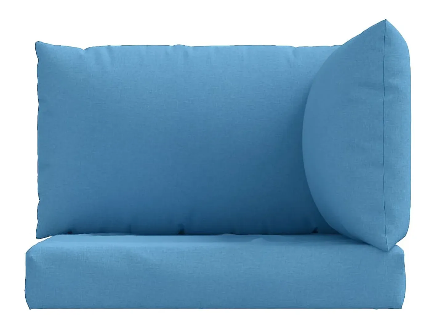 Hot Clicnbuy Cojines para sofá de palets 3 unidades tela melange Azul