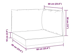 Clearance Clicnbuy Cojines para sofá de palets 3 unidades tela melange Beige