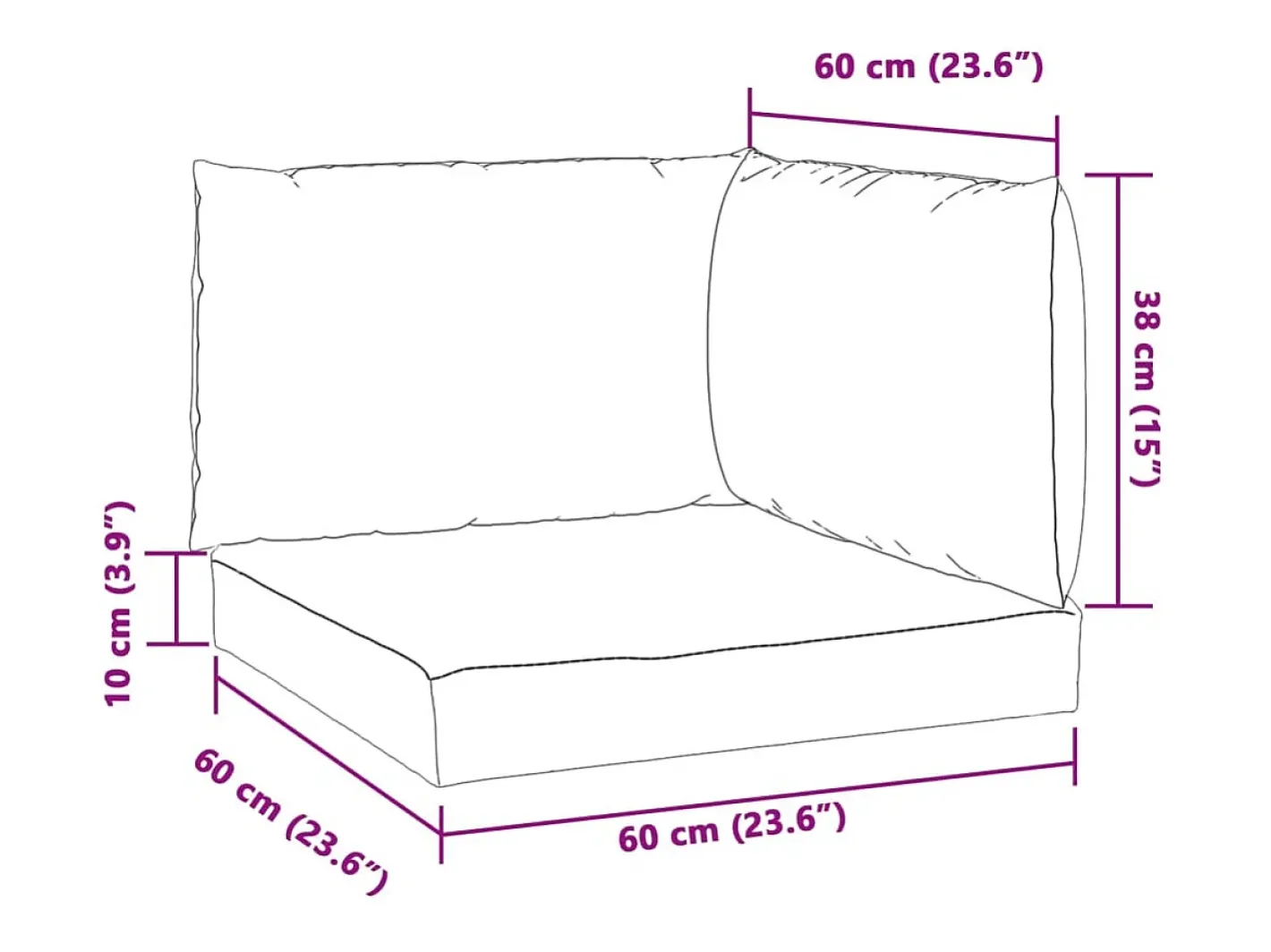 Clearance Clicnbuy Cojines para sofá de palets 3 unidades tela melange Beige