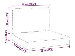 Sale Clicnbuy Cojines para sofá de palets 2 unidades tela melange Gris antracita