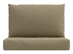 Clicnbuy Ropa De Casa-Cojines para sofá de palets 2 unidades tela gris taupe melange Topo
