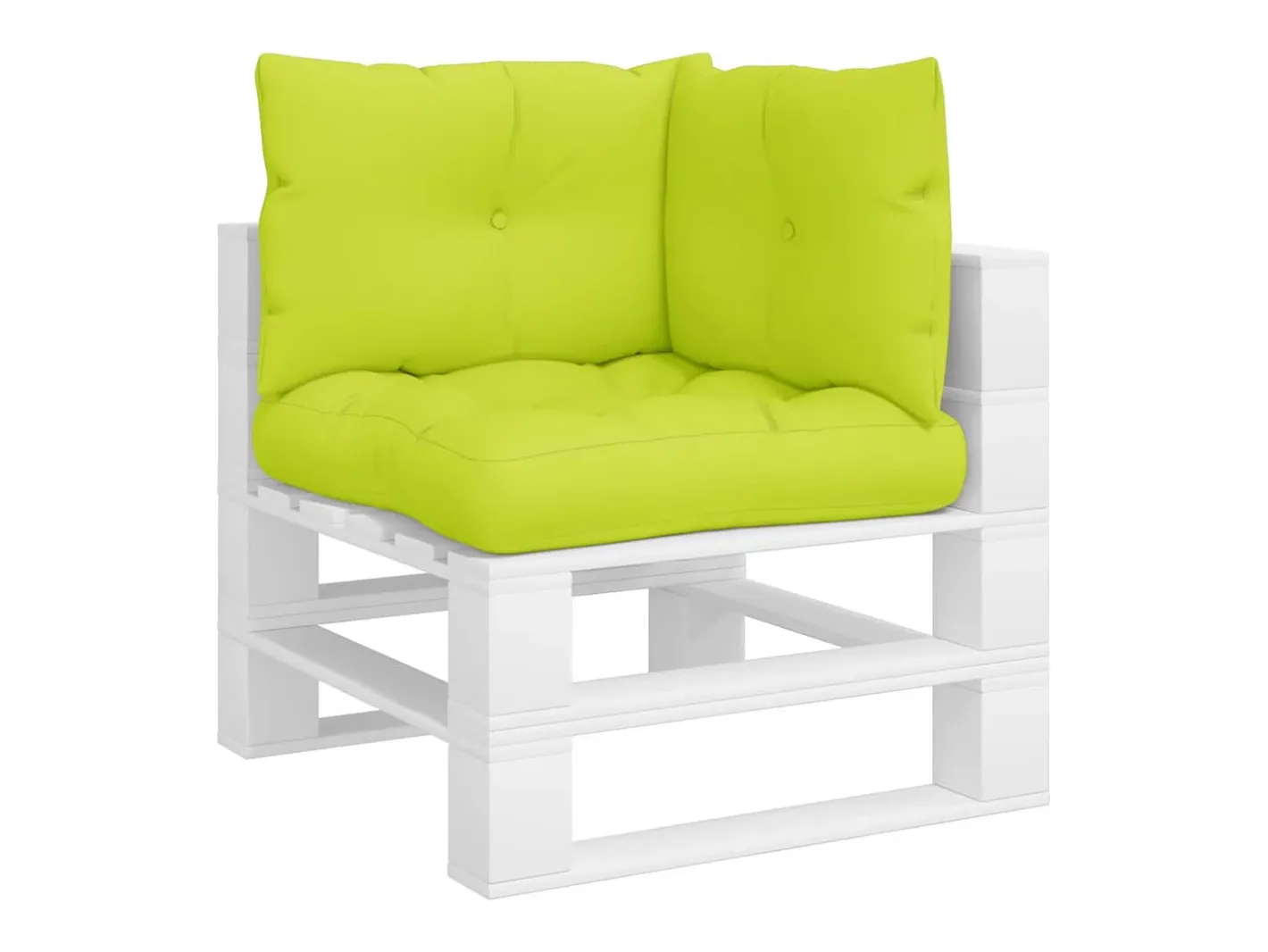 Hot Clicnbuy Cojines para sofá de palets 3 unidades tela claro Verde