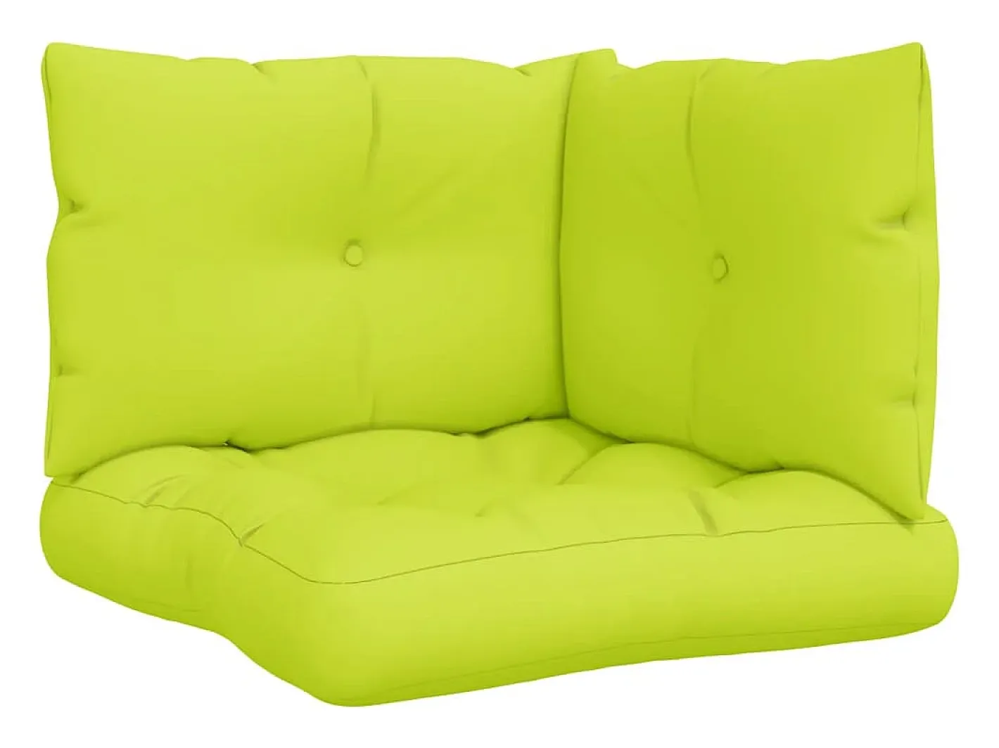 Hot Clicnbuy Cojines para sofá de palets 3 unidades tela claro Verde