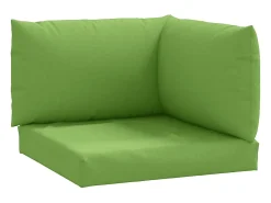 New Clicnbuy Cojines para sofá de palets 3 unidades tela melange Verde