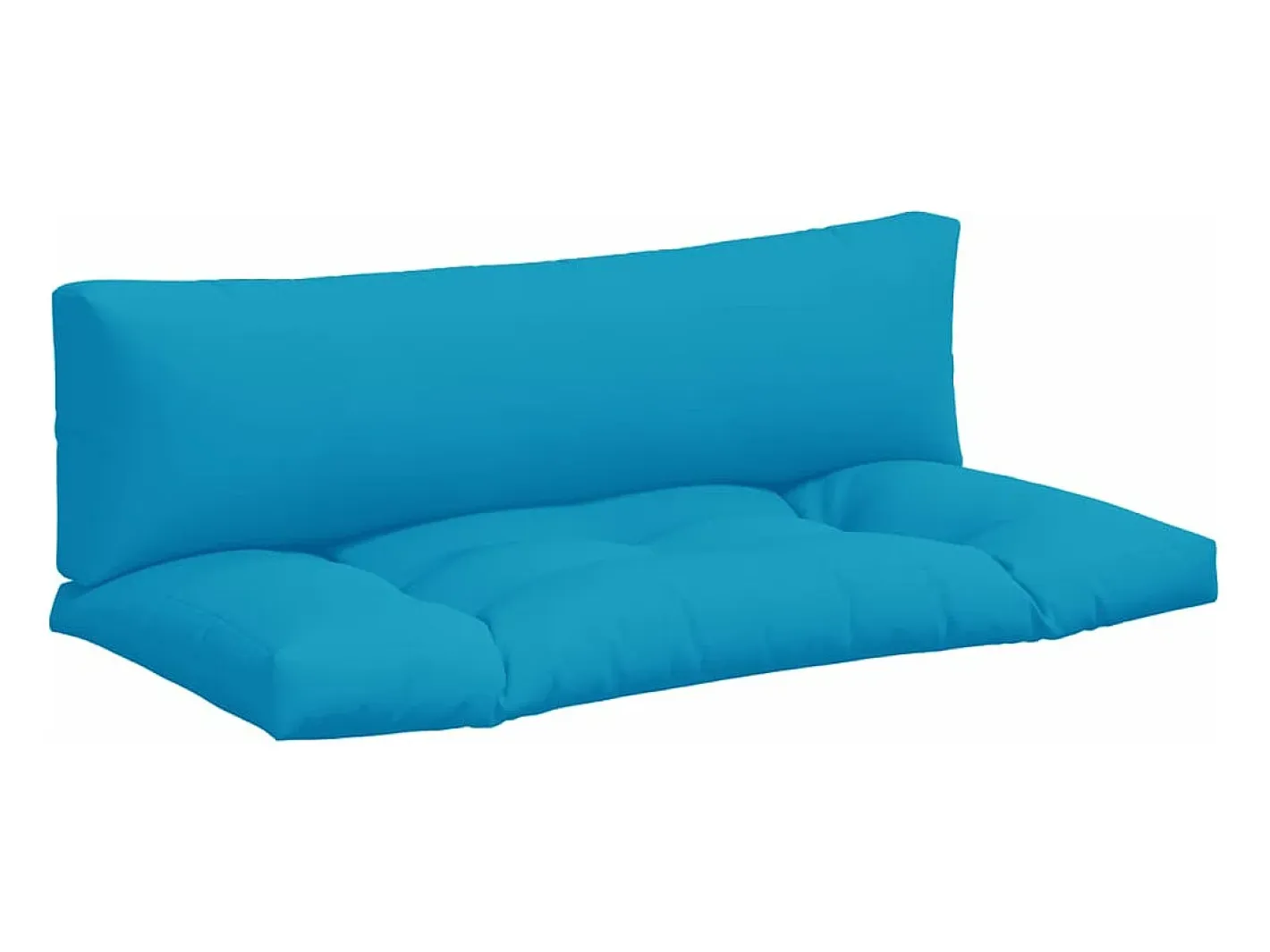 Clicnbuy Ropa De Casa-Cojines para sofá de palets 2 unidades tela claro Azul