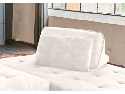Kawola Ropa De Casa-Cojines respaldo - blanco terciopelo - WIOLO Crema