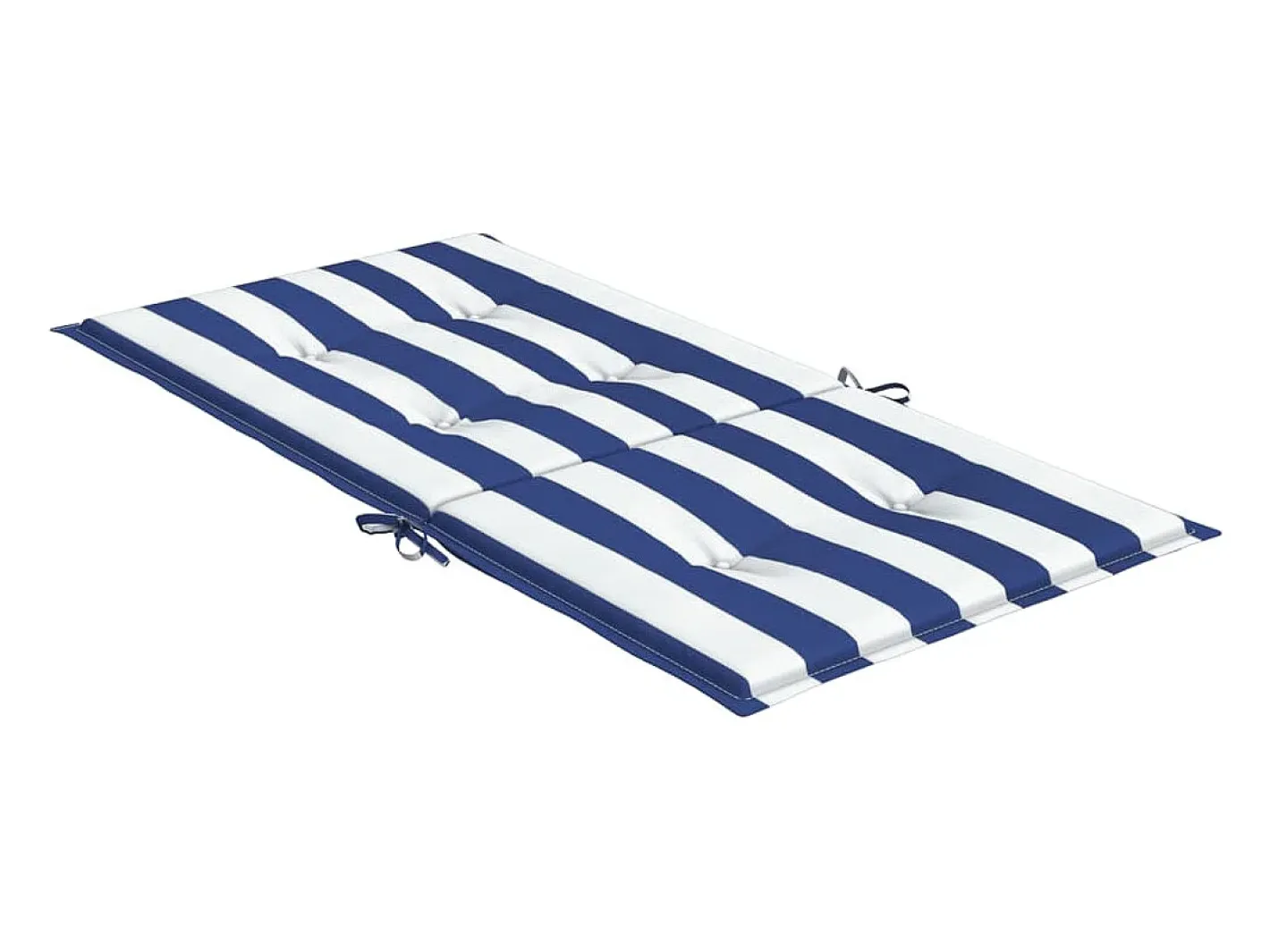 Discount Clicnbuy Cojines silla de respaldo bajo 6 unidades tela a rayas azul y blanco Multicolor