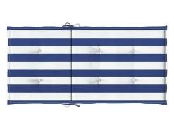 Discount Clicnbuy Cojines silla de respaldo bajo 6 unidades tela a rayas azul y blanco Multicolor