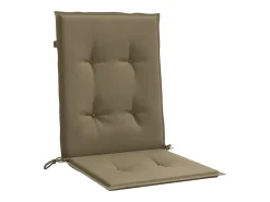 Clicnbuy Ropa De Casa-Cojines silla respaldo bajo 6 ud tela taupe melange 100x50x4 cm Topo