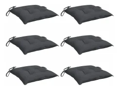 Clearance Clicnbuy Cojines sillas de jardín 6 unidades tela Oxford antracita 40x40x7 cm Gris antracita