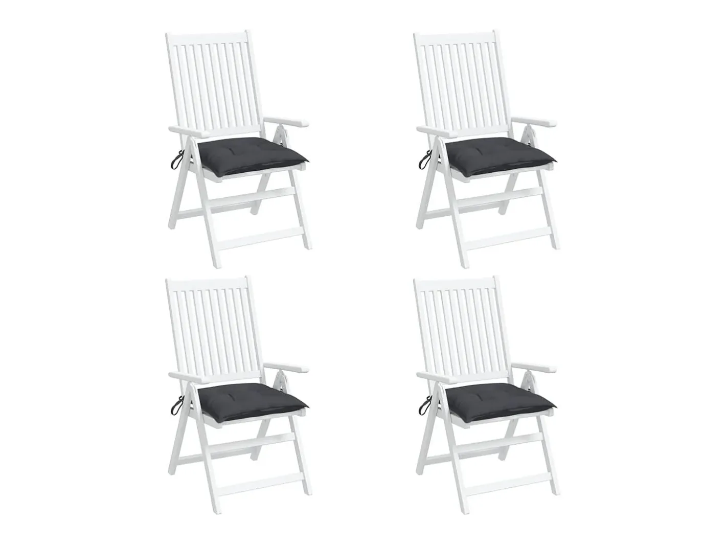 Clicnbuy Cojines sillas de jardín 4 unidades tela Oxford antracita 40x40x7 cm Gris antracita Discount