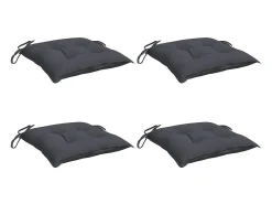 Clicnbuy Cojines sillas de jardín 4 unidades tela Oxford antracita 40x40x7 cm Gris antracita Discount