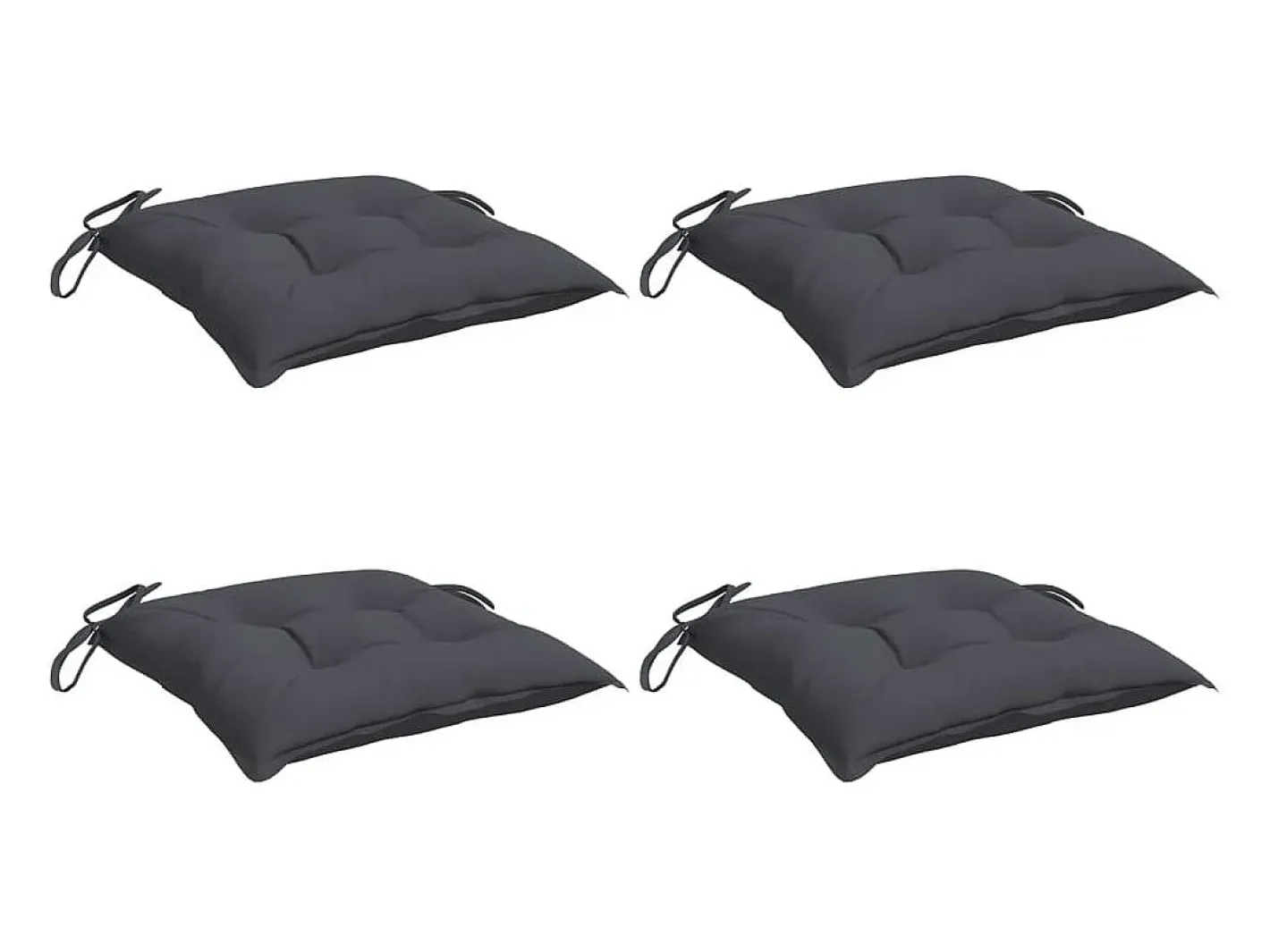 Clicnbuy Cojines sillas de jardín 4 unidades tela Oxford antracita 40x40x7 cm Gris antracita Discount