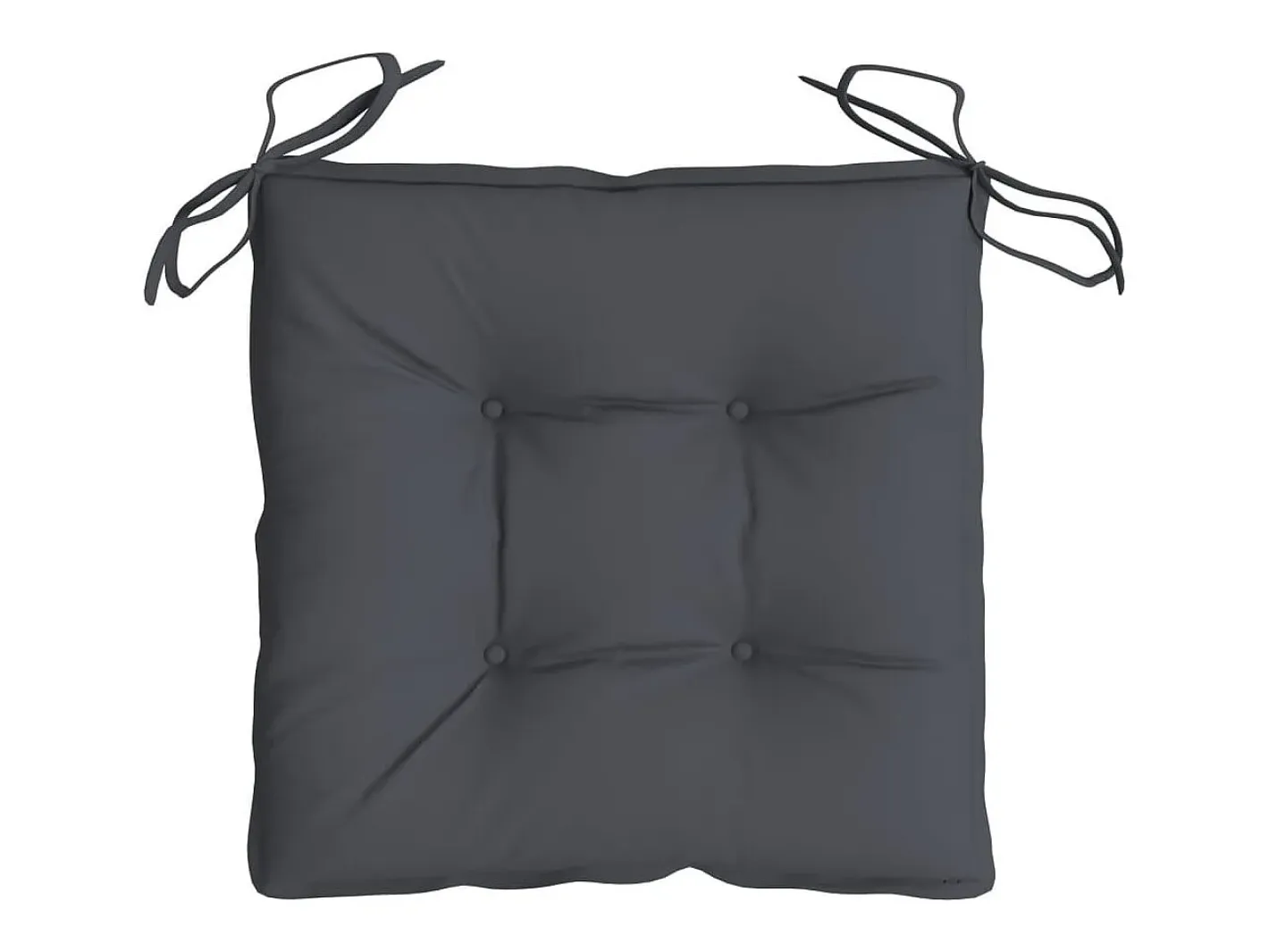 Clicnbuy Cojines sillas de jardín 4 unidades tela Oxford antracita 40x40x7 cm Gris antracita Discount