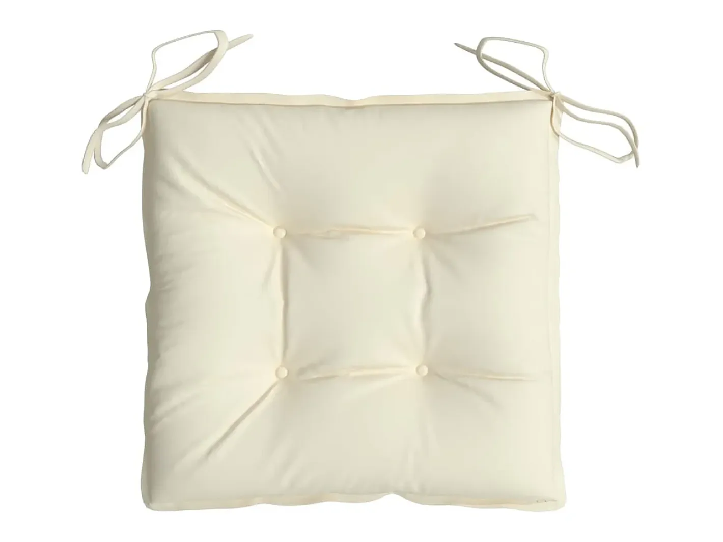 Clicnbuy Ropa De Casa-Cojines sillas de jardín 6 unidades tela Oxford 50x50x7 cm Crema