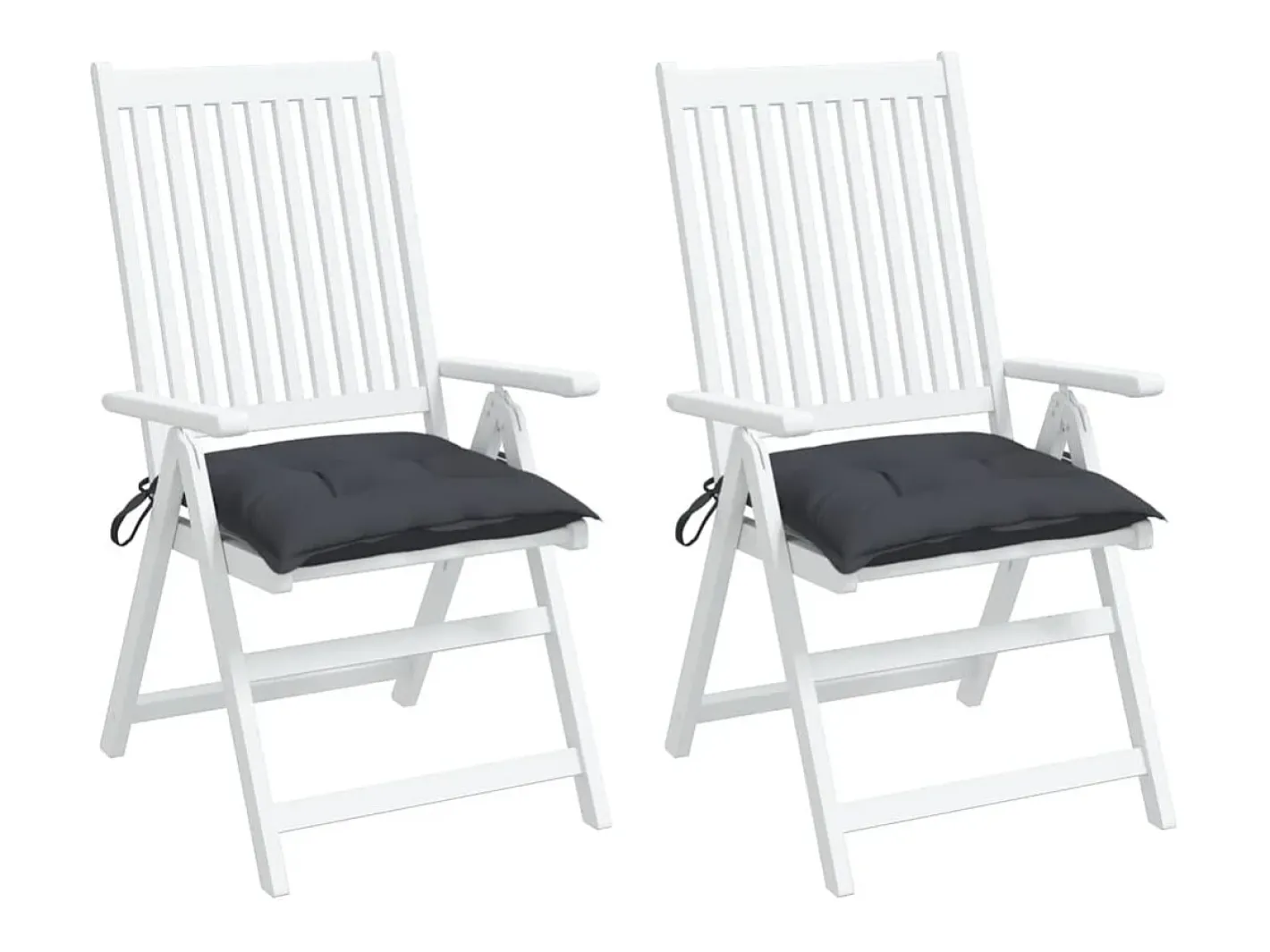 Clicnbuy Cojines sillas de jardín 2 unidades tela Oxford antracita 40x40x7 cm Gris antracita Online
