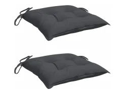 Clicnbuy Cojines sillas de jardín 2 unidades tela Oxford antracita 40x40x7 cm Gris antracita Online