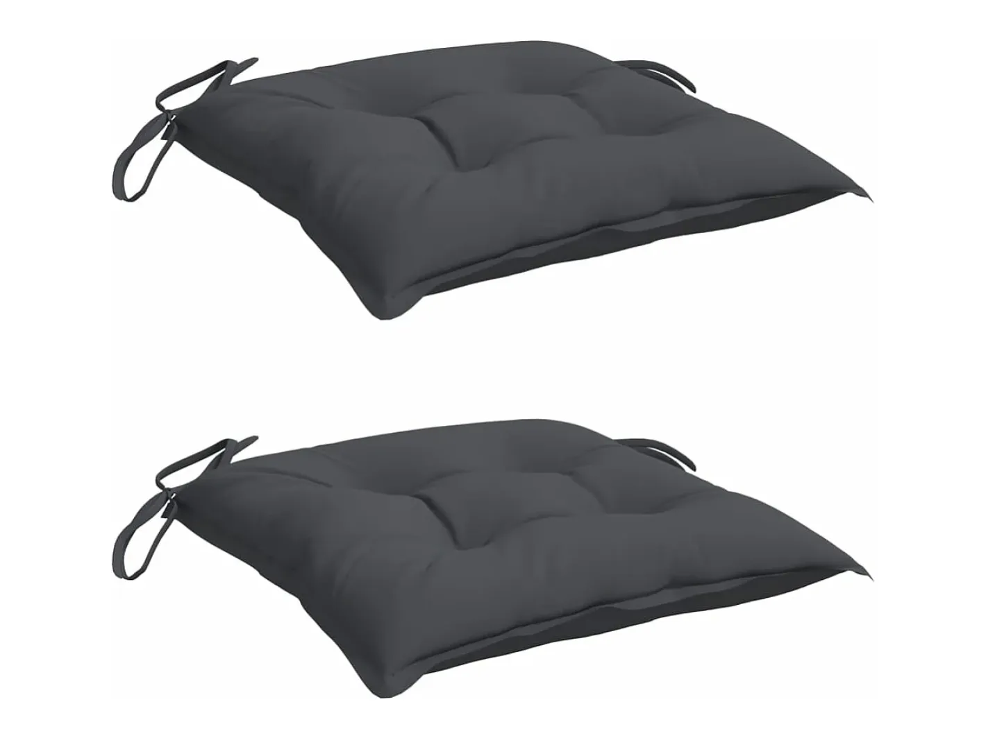 Clicnbuy Cojines sillas de jardín 2 unidades tela Oxford antracita 40x40x7 cm Gris antracita Online