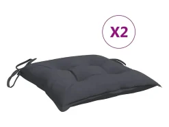 Clicnbuy Cojines sillas de jardín 2 unidades tela Oxford antracita 40x40x7 cm Gris antracita Online