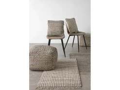 Ropa De Casa-Cojín algodón y yute gris claro 45x45 cm Multicolor