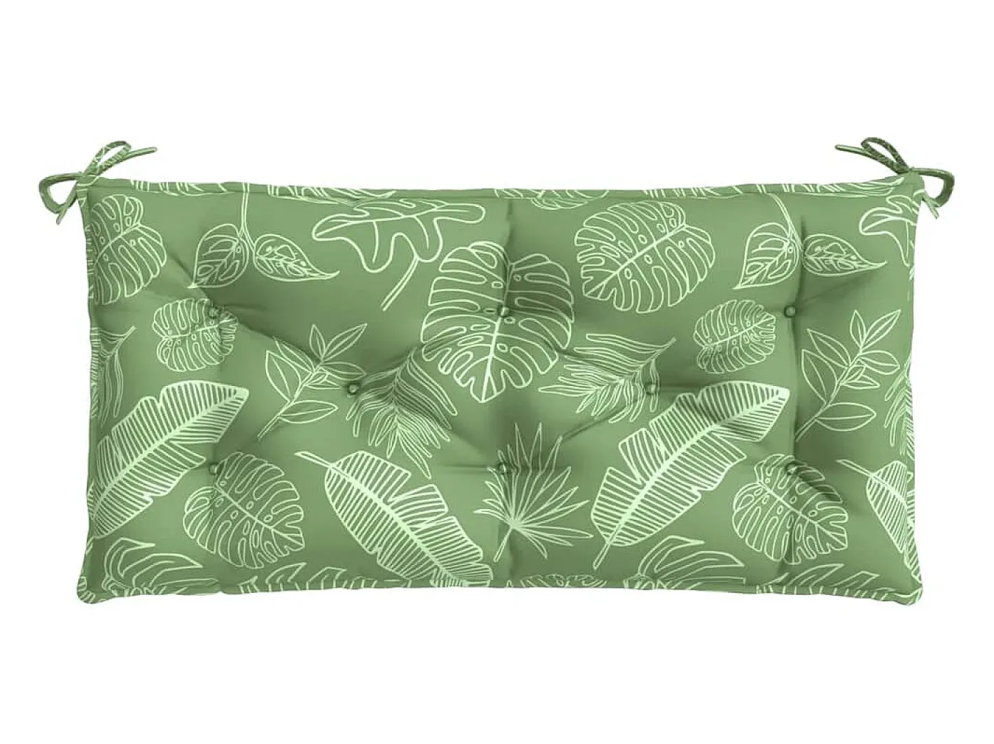 Ropa De Casa-Cojín banco de jardín tela Oxford estampado hojas 100x50x7 cm ES569849 Verde