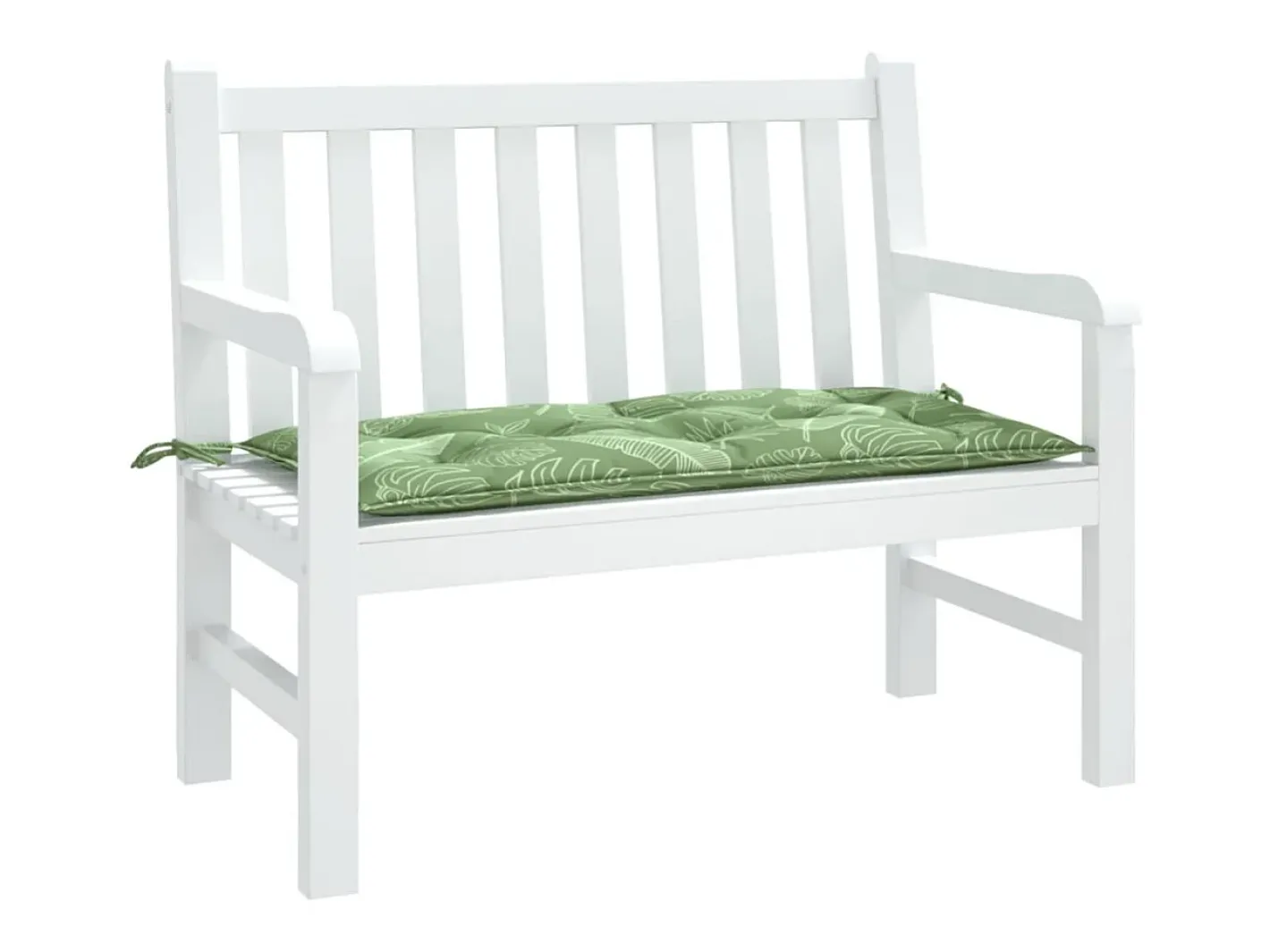 Ropa De Casa-Cojín banco de jardín tela Oxford estampado hojas 100x50x7 cm ES569849 Verde