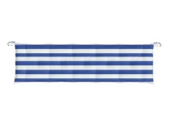 Ropa De Casa-Cojín banco jardín tela Oxford a rayas azul y blanco 180x50x7cm ES270883 Multicolor