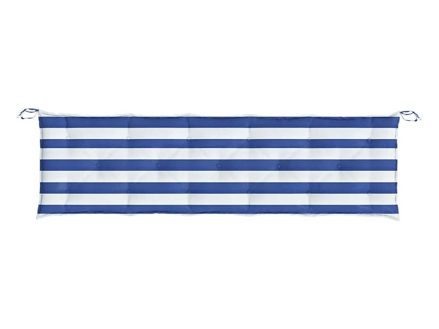 Ropa De Casa-Cojín banco jardín tela Oxford a rayas azul y blanco 180x50x7cm ES270883 Multicolor
