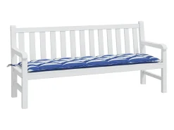Ropa De Casa-Cojín banco jardín tela Oxford a rayas azul y blanco 180x50x7cm ES270883 Multicolor