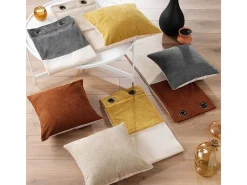 Douceur d'intérieur Ropa De Casa-Cojín con efecto de bucle Beige