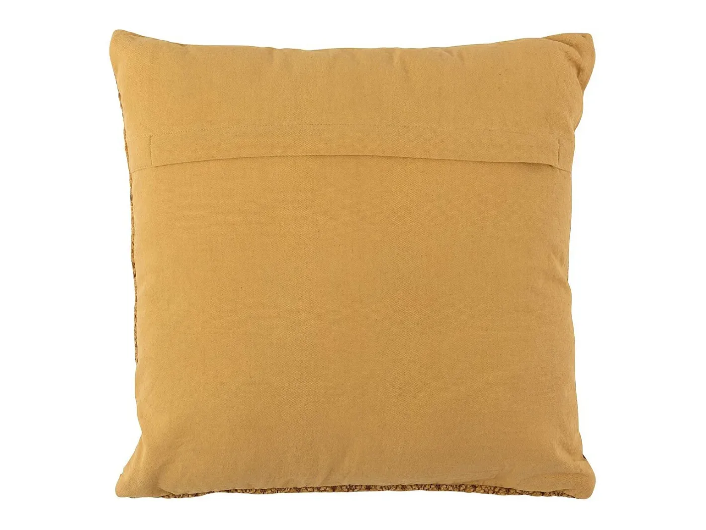 Clearance J-Line Cojín cuadrado con estampado étnico de algodón ocre de 50x50cm - Cojín para exteriores Amarillo