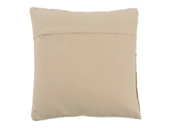 J-Line Ropa De Casa-Cojín cuadrado con flecos de algodón 44 x 44 cm Beige