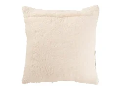 J-Line Ropa De Casa-Cojín cuadrado con líneas, algodón gris 45x45x12 cm Marru00f3n