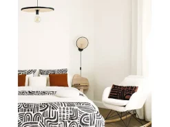 Atmosphera Ropa De Casa-Cojín cuadrado con textura de bucle Blanco