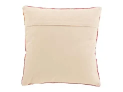 J-Line Ropa De Casa-Cojín cuadrado con trenza de algodón y morado 44 x 44 cm Rosa