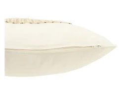 J-Line Cojín cuadrado de algodón 45x45x12 cm Beige